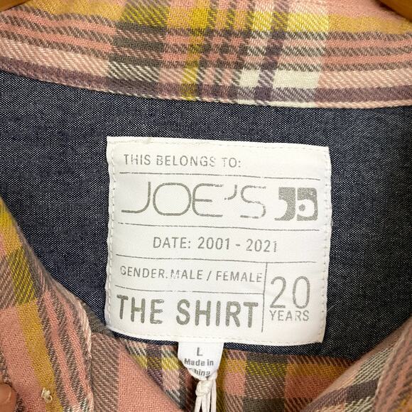 NWT Joe's Jeans The Shirt Plaid Brushed Flannel Unisex Shirt Large - Picture 6 of 10
